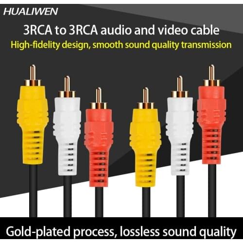 Audio and video cable set-top box AV Video Cable RCA red, yellow and white color 1.5m 3m 5m 10m Free shipping