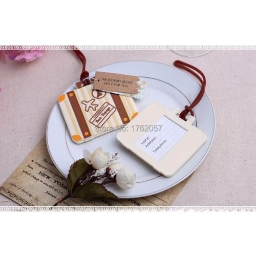 Newest Wedding favor "Let the Journey Begin" Vintage Suitcase Luggage Tag wedding bridal shower 20pcs