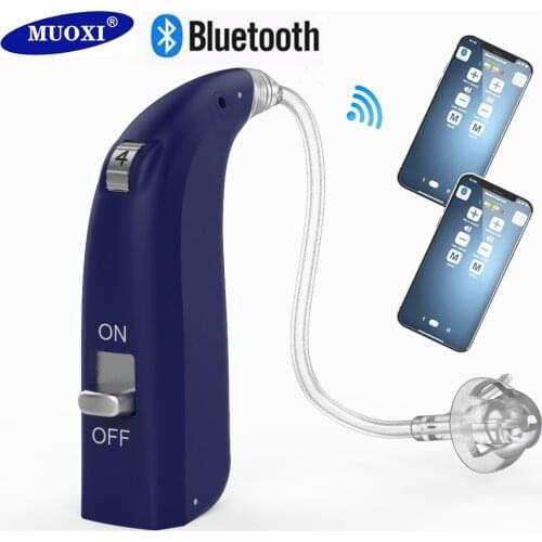 New Bluetooth 5.0 Rechargeable Hearing Aid Mini Device Ear Amplifier Digital Hearing Aids Elderly Ear Care 20 Channel Amplifier