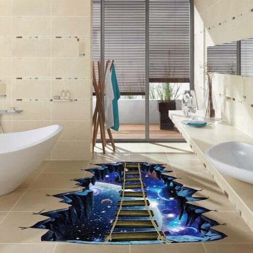 NEW Large 3d Cosmic Space Wall Sticker Galaxy Star Bridge Home Decoration for Kids Room Floor Living Room Wall Decals Home Decor