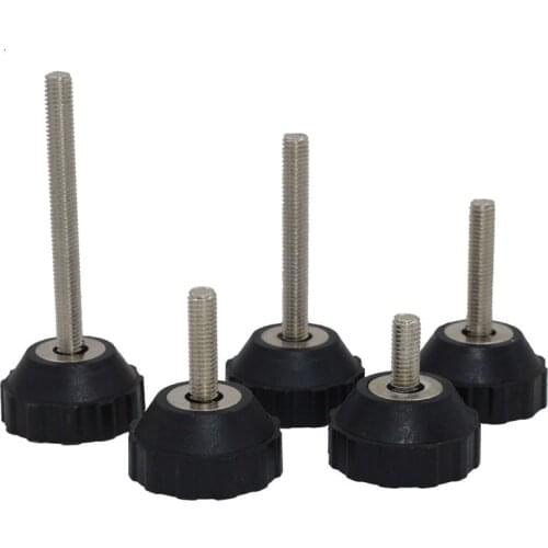4pcs Furniture Support legs with Nylon Base M8-M12 Thread Adjustable Foot Cups Furniture Glide Leveling Feet Pad Hardware