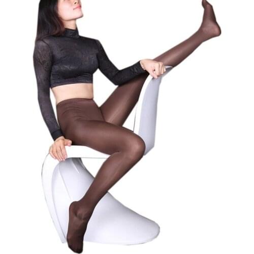 High Waist Sexy Women Legging MIlk Ice Silk Smooth Transparent See Through Pantyhose leggings Full Length Stockings Pants M30
