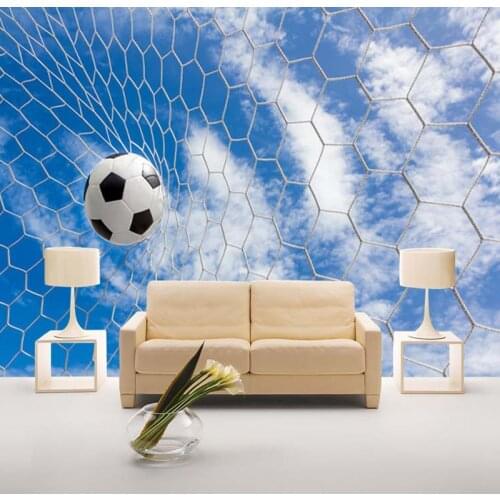 Custom 3D Modern Simple Wall Mural Fresco Sports Football For Kids Bedding Room Sofa Background Photo Wallpaper Home Decorations