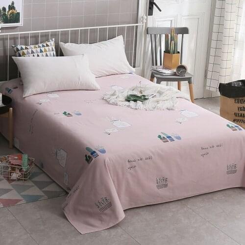 Cotton Bed Sheet One-Piece Pure Cotton Coverlet Simple Style