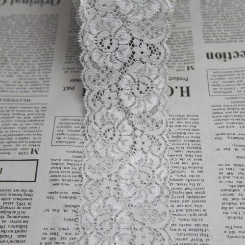 Clearance 36 Yards In Stock 60mm Width Gray Elastic Stretch Lace Trim Headband/garment/clothes Elastic Lace