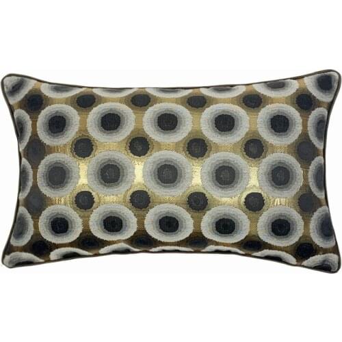 Luxurious Modern Geometry Brown Black Circles waist pillow home Decor sofa chair lumbar cushions pillow 30 x 50cm 45x45cm