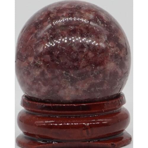 Natural Red Spot Jasper Ball Natural Mineral Quartz Sphere Hand Massage Crystal Ball Healing Feng Shui Home Decor Accessory 30mm