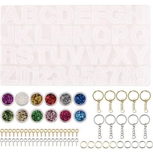 Letter A to Z Silicone Mold Capital Letter Soft Mold for UV Resin Alphabet Mold Epoxy Resin Art Supplies Resin Jewelry Mold