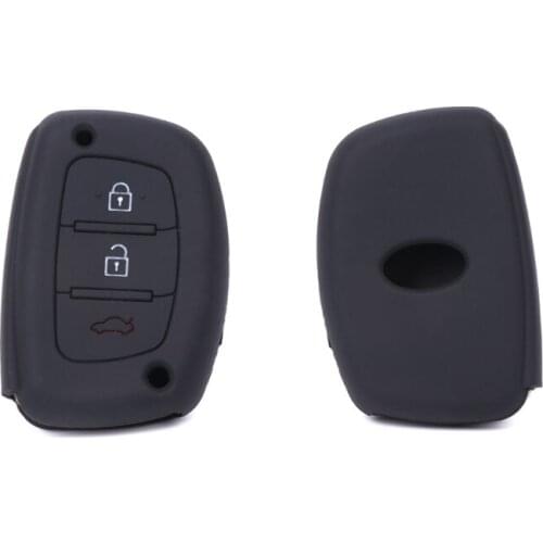 Silicone Car Key Case Cover 3 Buttons For Hyundai IX25 IX35 Creta