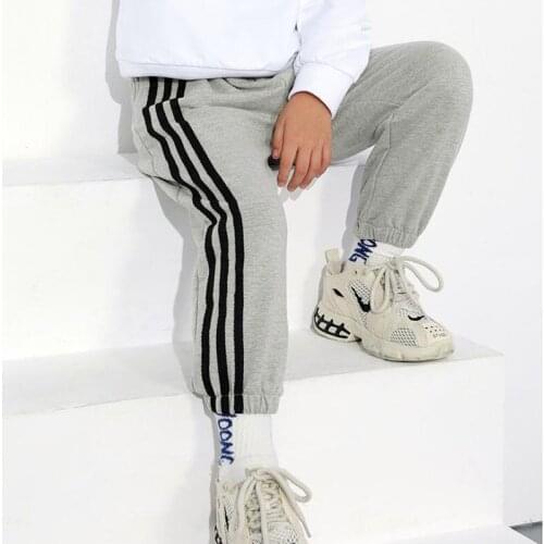 Teen Boys Sweatpants 2021 New Spring Autumn Boys Side Striped Cotton Trousers Kids Sports Pants For Boys Casual Pants