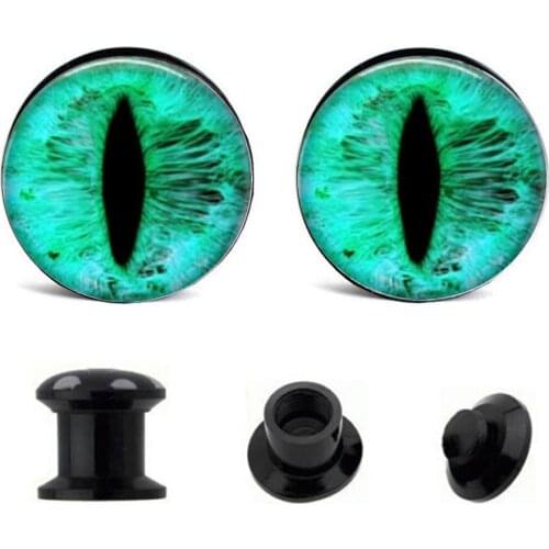 TIANCIFBYJ Acrylic Screw Ear Stretcher Earring Gauges Expander Plugs and Tunnels Black UV Fashion Body Jewelry Piercing 4-16mm