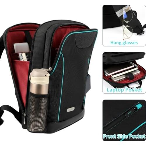 Slim Laptop Backpack Men 15.6 inch Office Work Men Backpack Business Bag Unisex Black Ultralight Backpack Thin Mochila