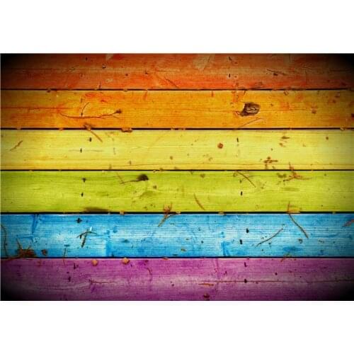 SHENGYONGBAO Art Fabric Backdrops for Photography Colorful Wood Planks theme Photo Studio Background DRS2-55