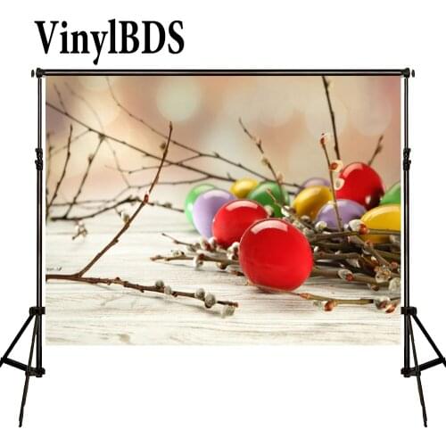 VinylBDS Easter Sunday Egg Branch Bud Fantasia Infantil Easter Photography Backdrops Zj