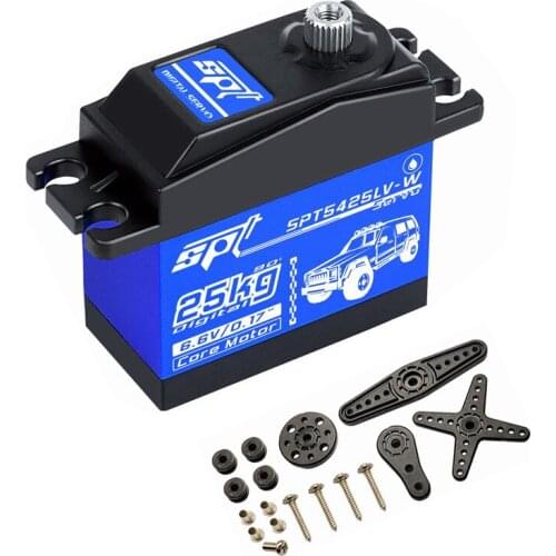 Waterproof 25KG Metal Gear Large Torque Digital Servo SPT 5425LV for 1/10 RC Car Crawler SCX10 TRX4 RC Car Truck Robot Parts