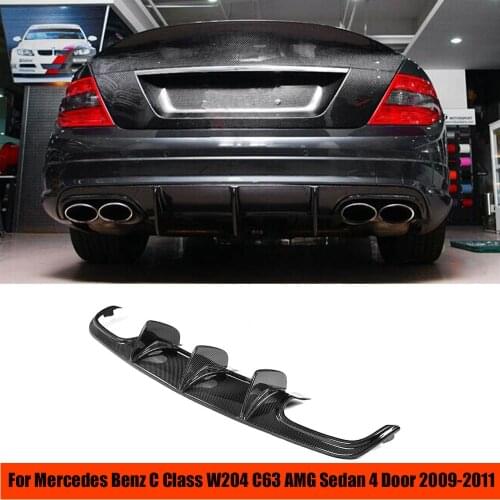 W204 Spoiler Carbon Fiber / FRP Rear Lip Spoiler Diffuser For Mercedes Benz C Class W204 C63 AMG 4 Door 2018-2014 Only