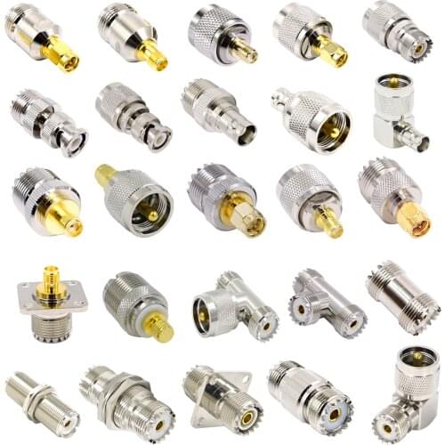 1Pcs UHF SO-239 PL-259 TO BNC N SMA UHF SO239 PL259 Male Female JACK RF Connector Adapter Test Converter