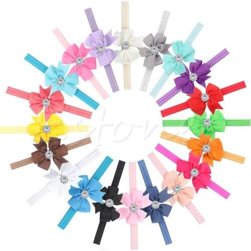 10Pcs Headband Kid Bow Hair Band Girls Accessories