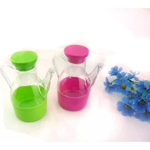 2pcs/lot kitchen containers utensils leakproof plastic lid oiler vinegar sauce pot oil bottle spices storage box canisters J0660