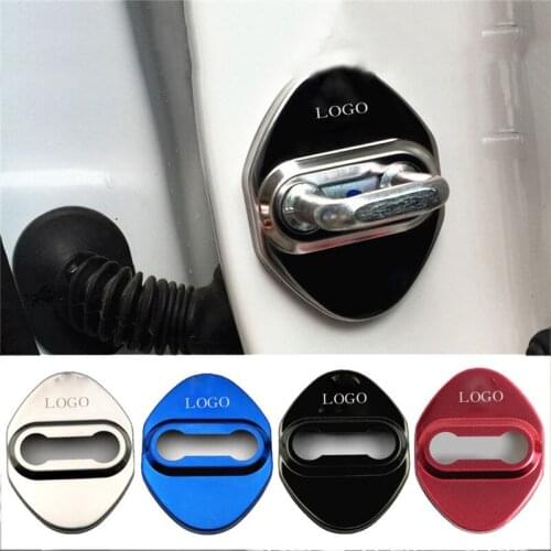 4pcs Car Door Lock Cover Protector Case Sticker For Mazda 2 3 6 CX-5 CX-9 Axela Atenza Stainless Steel Car Styling