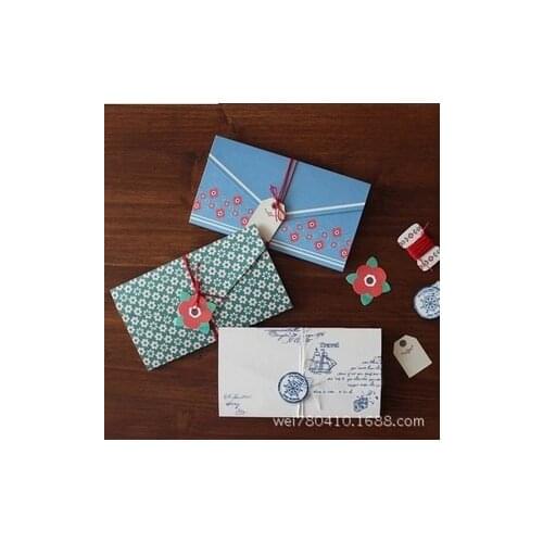 4 pcs/lot Vintage Floral Folding Greeting Card Thank You Card Birthday Christmas Card Envelope Writing Paper Stationery