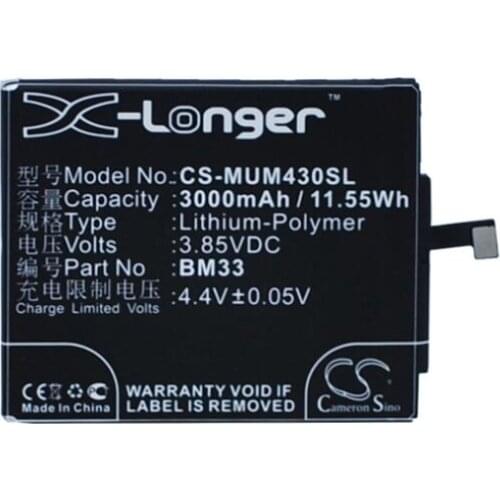 Cameron Sino 3000mAh battery for XIAOMI M4i X9 BM33 Mobile, SmartPhone Battery