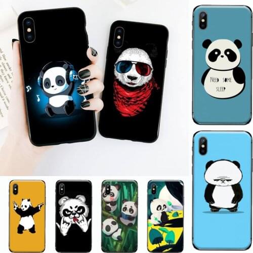 Panda Phone Case for iPhone 11 12 mini pro XS MAX 8 7 6 6S Plus X 5S SE 2020 XR