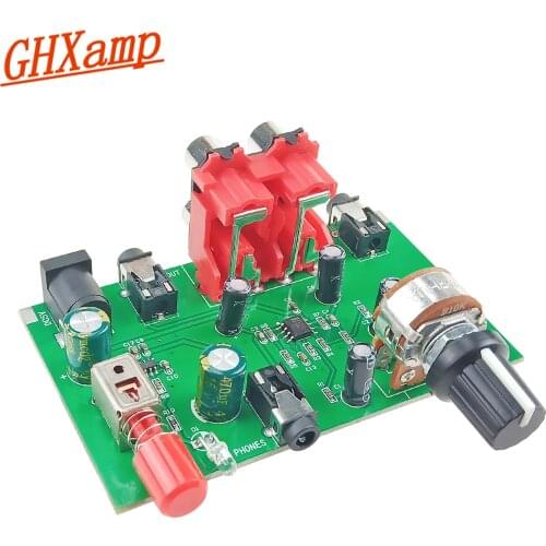 GHXAMP Stereo Audio Preamplifier Headphone Amplifier Daul OP-AMP Volume Gain 8.2 Times Magnification 18dB 5V 1PC