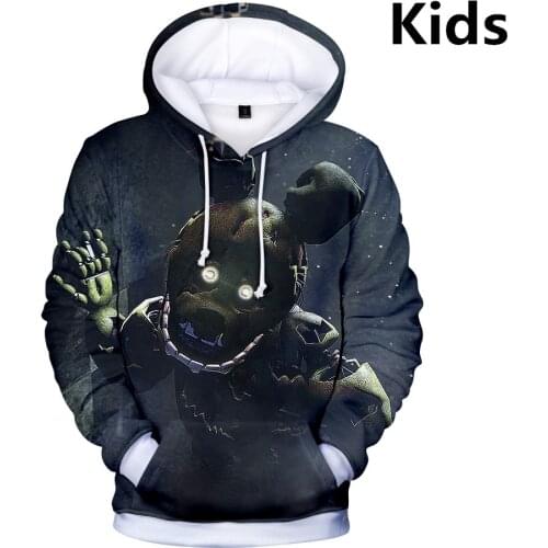 2 To 14 Years Kids Hoodies FNAF 3d Printed Boys Girls Hoodie Sweatshirt Five Nights At FNAF Casual Jacket Tops Teen Clothes
