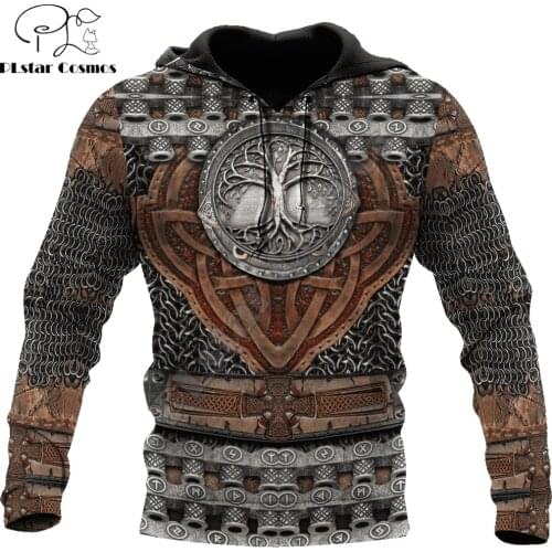 Viking Warrior Chain Armor 3D Printed Fashion Mens Hoodie Street Pullover Autumn Sweatshirt Unisex Casual Jacket Tracksuit DW660