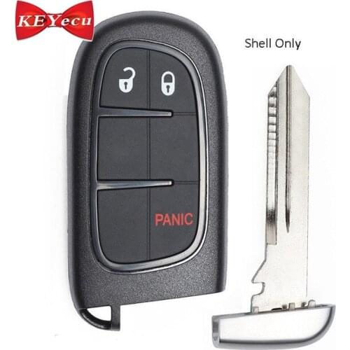 KEYECU for Jeep Cherokee for Ram 1500 2500 3500 Remote Car Key Shell Case Fob Housing Cover