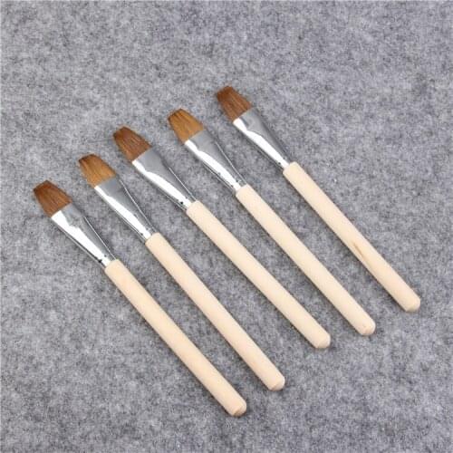 6Pcs short Handle Artist Paint Brushes for Watercolor Gouache Painting brush pen art supplies dotting pen free shipping