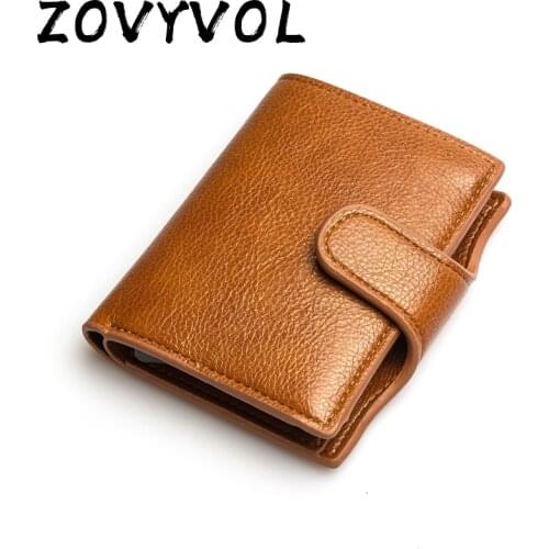 ZOVYVOL Wallet Women Small Leather Men Wallets Smart Slim Mini Ladies Wallet Unisex Vintage Solid Wallets and Purses