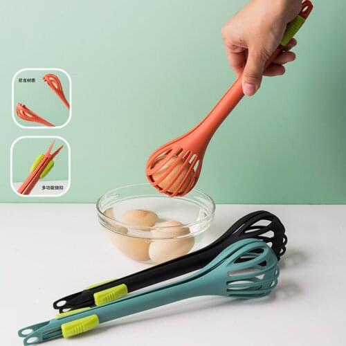 Creative Multifunctional Nylon Whisk Dual-purpose Food Clip Manual Mixer Egg Mixer Baking Tools Kitchen Gadgets