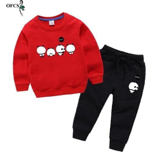 Best Kids Clothes Toddler Boys Cartoon Outfits 2 pcs Baby Girls Tees Suits Childrens suit Cotton T-shirt + Pants Size 80-150CM