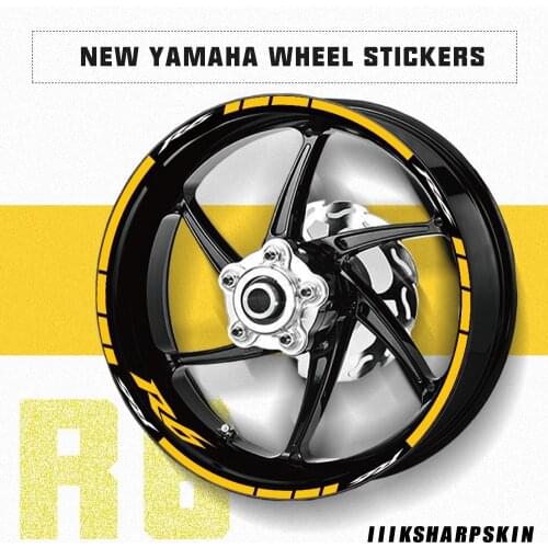 Wheel stripe sticker moto combination waterproof super decal motorcycle fashion tire film for Yamaha R6 r6
