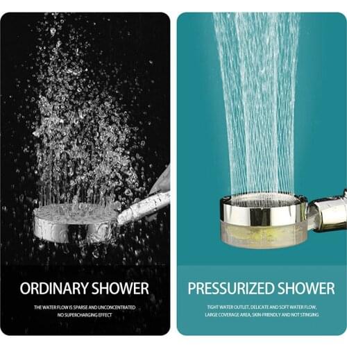 Bathroom Turbocharge Shower Head ABS High Pressure Adjustment Handheld Filter Shower Head Water-Saving Adjustable Bath Nozzle