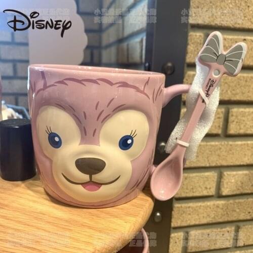 Disneys adorable Mug Sherry May Cartoon Ceramic mug with spoon childrens drinking mug mug cute cup eco friendly