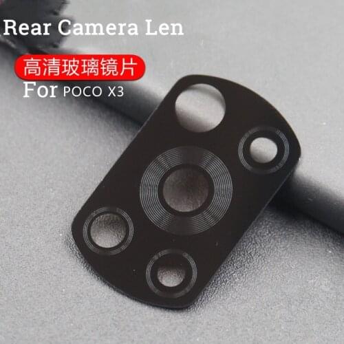 2ps Original Rear Back Camera Glass Lens Cover For xiaomi Poco X3 replacement Repair Spare Parts MIXUEWEIQI