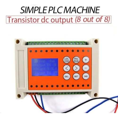 Programmable simple PLC time machine 8 out of 8 relay output