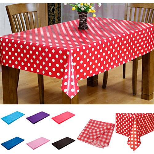 Birthday Party Decoration Tablecloth Living Room Polka Dot Table Cloth Family Hotel Travel Disposable Tablecloth Cleaning Decor