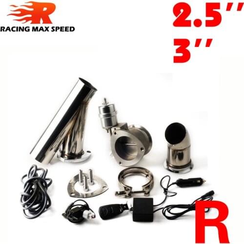 2.5 inch 3 inch exhaust cutout remote control with vacuum actuator y pipe bypass exhaust cutout pipe VAR