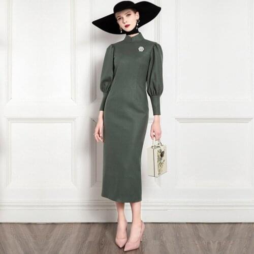 High End Cheongsam Modified Dress 2021 New Spring And Autumn Fashion Party Dress