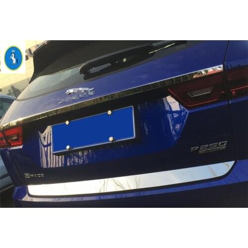 Yimaautotrims Auto Accessory Rear Tail Trunk Lid & Upper Tailgate Overlay Strip Cover Kit For Jaguar E-pace E pace 2018 - 2020