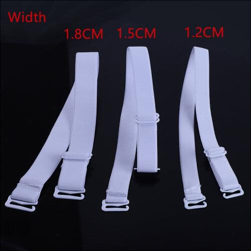 1 Pair Women Bra Strap Black Elastic Fabric Hook Adjustable Bra Ladies Shoulder Straps Intimates Accessories 1.2cm 1.5cm Width