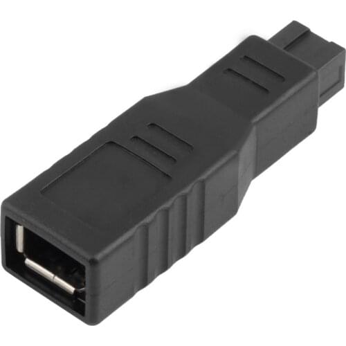 1pc New Fire wire 800 to 400 Adapter Converter Connecter 9/6 Pin IEEE 1394 Black Wholesale High Quality