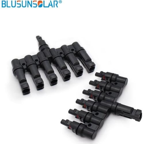 5 Pairs/lot IP67 Waterproof 6 To 1 PV Multi Branch Connector Solar PV PV T Connectors For Solar Pv System TF0170 Solar