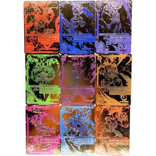 9pcs/set Dragon Ball Z GT Bronzing Super Saiyan Heroes Battle Card Ultra Instinct Goku Vegeta Game Collection Cards