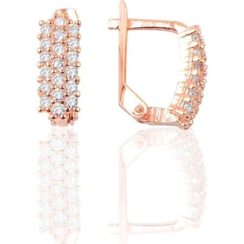 925 sterling Silver Zircon Stone J Earrings Elegant Design Pleasing Appearance Quality Product Interests Attractive Length: 11 Mm Thickness: 4,5 Mm 2021 Trend