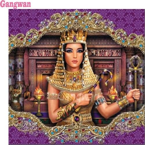 5D DIY Diamond embroidery Cleopatra Full drill Diamond painting Cross Stitch kit Egypt queen Rhinestone Mosaic Painting decor